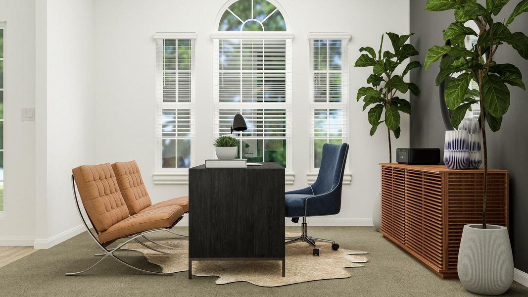 Furnished interior view inside a new home in Lively Ranch: Brookstone Collection, Georgetown (Image 9).
