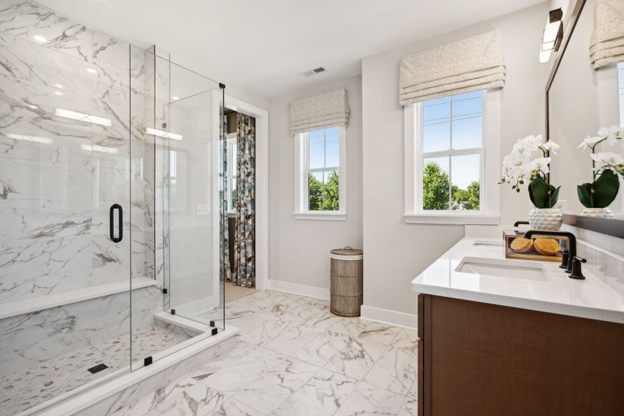 Representative furnished interior of a home built from the Torrence by Tri Pointe Homes in Seven Oaks, Belmont (Image 36).