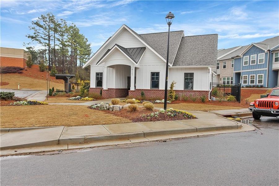Front exterior of a new home in , Douglasville, GA, highlighting curb appeal (Image 23).