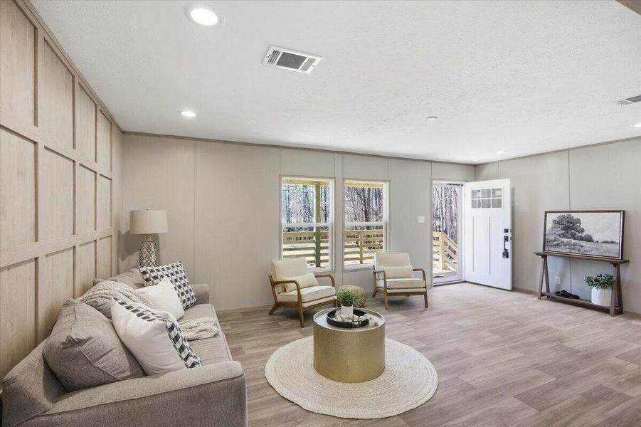 Furnished interior view inside a new home in , Cross (Image 25). Furnished interior view inside a new home in , Cross (Image 25).