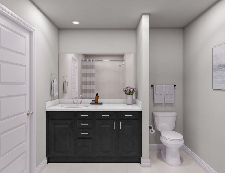 Furnished interior view inside a new home in Mason Woods, Cypress (Image 17). Furnished interior view inside a new home in Mason Woods, Cypress (Image 17).