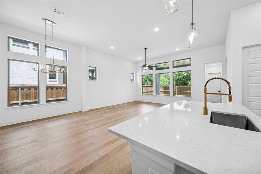 Furnished interior view inside a new home in Karis - Village Series, Crowley (Image 15). Furnished interior view inside a new home in Karis - Village Series, Crowley (Image 15).