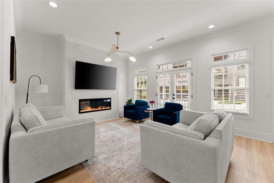 Furnished interior view inside a new home in Skyview On Broad, Sugar Hill (Image 21).