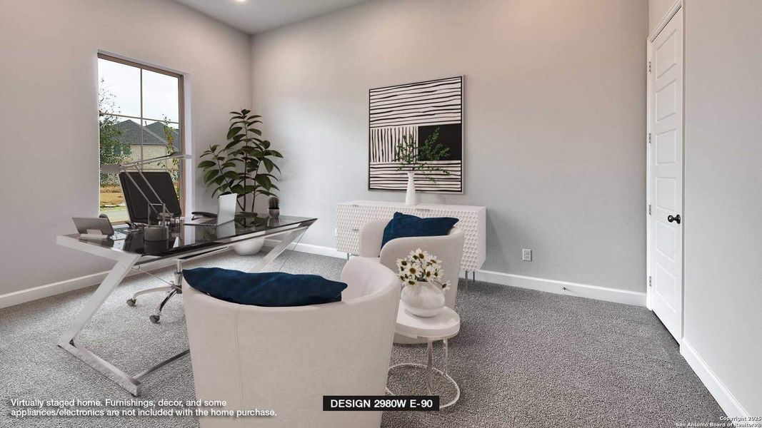 Furnished interior view inside a new home in Kallison Ranch 60', San Antonio (Image 10).