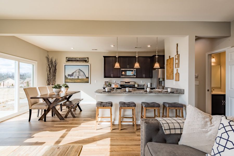 Representative furnished interior of a home built from the Hudson by Fischer Homes in Villas at Gold Creek, Dawsonville (Image 16).