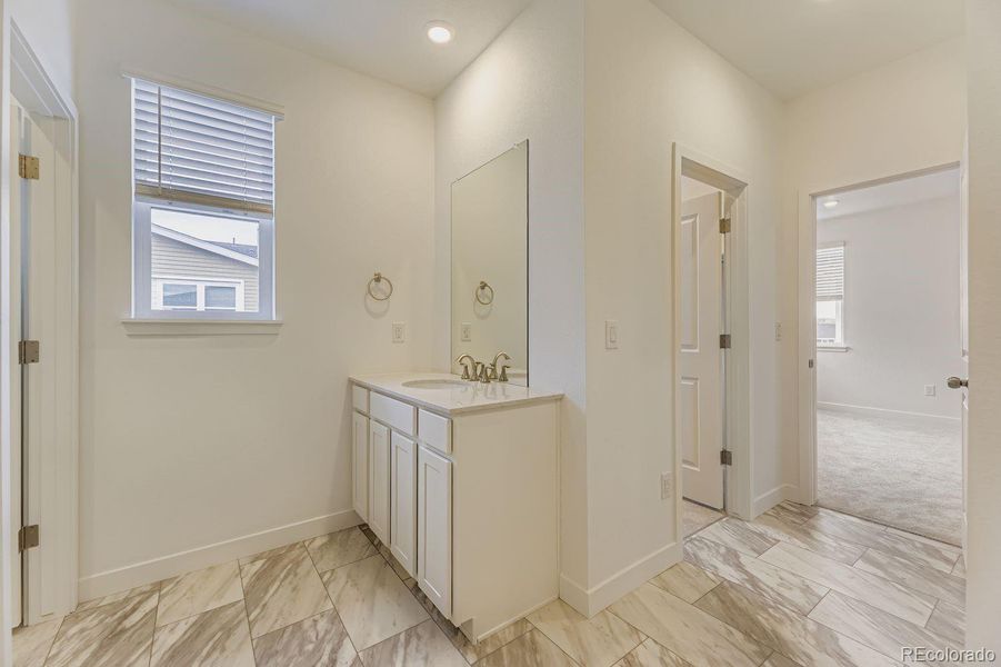 Furnished interior view inside a new home in Vermilion Creek: The Skyline Collection, Centennial (Image 5).