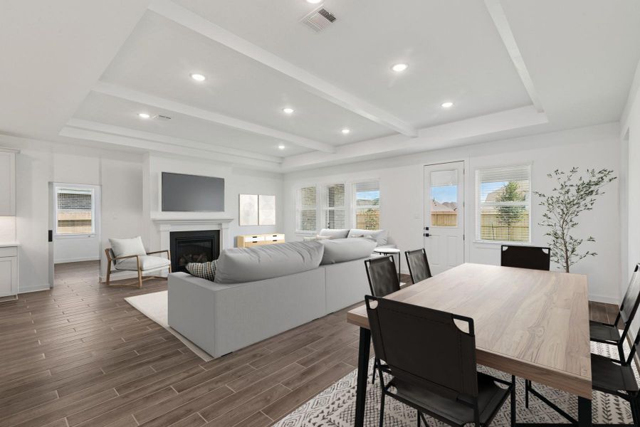 Open dining area and great room (*Photo not of actual home and used for illustration purposes only.) Open dining area and great room (*Photo not of actual home and used for illustration purposes only.)