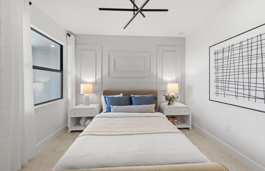 Secondary bedroom in this villa home in Lakewood Ranch