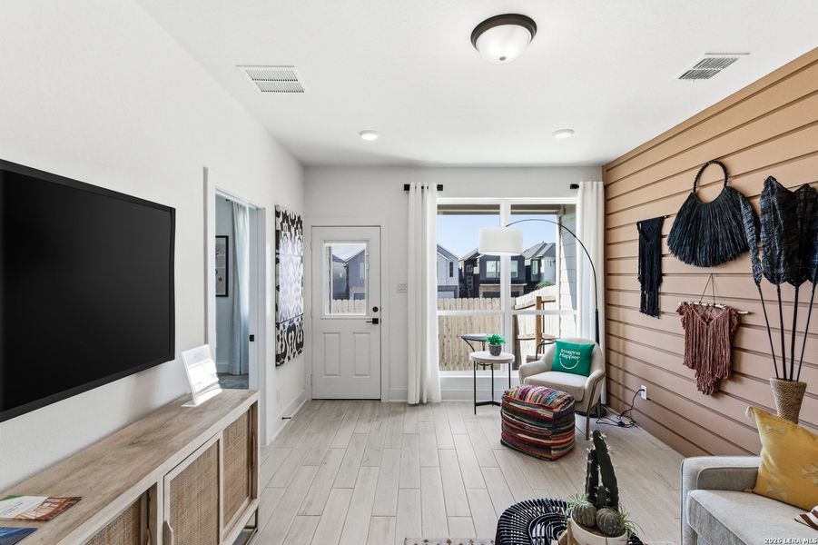 Furnished interior view inside a new home in Centero at Stone Oak, San Antonio (Image 7).