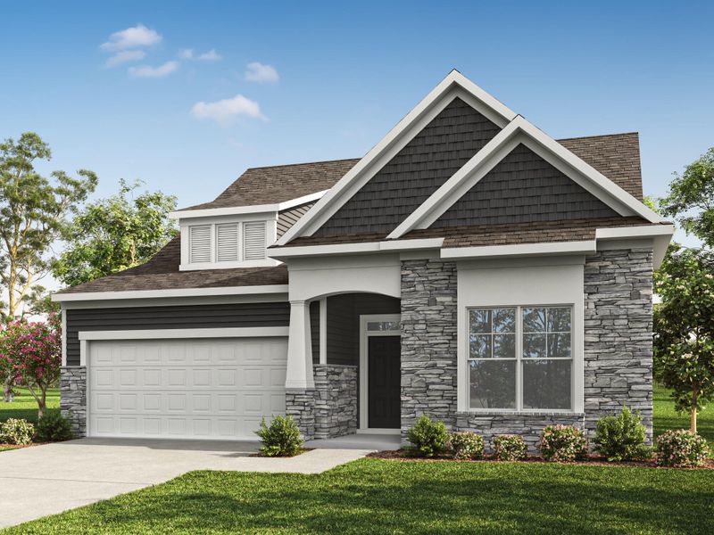 Representative exterior photo of a completed home built from the Wescott by Eastwood Homes in Ford Meadows, Garner, NC (Image 7).