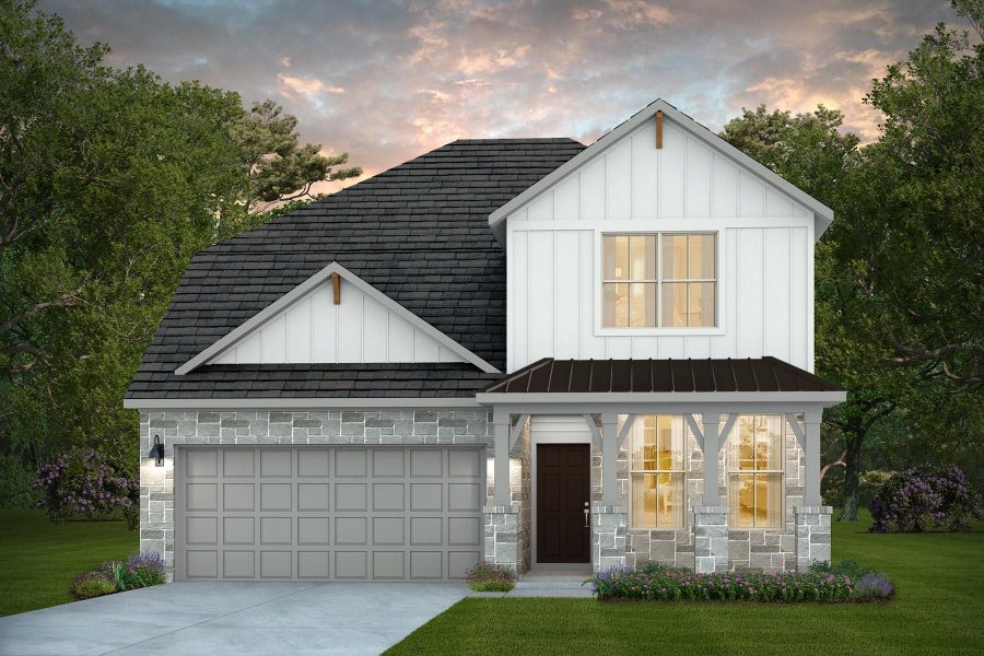 Representative exterior photo of a completed home built from the Needham by Pulte Homes in Davis Ranch, San Antonio, TX (Image 1). Representative exterior photo of a completed home built from the Needham by Pulte Homes in Davis Ranch, San Antonio, TX (Image 1).