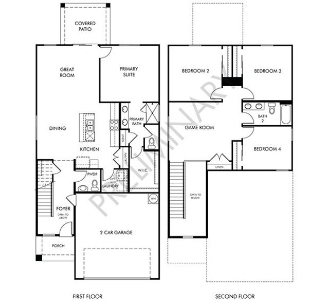 2D floor plan layout for the Spruce by Meritage Homes in Las Patrias at Star Valley II, Tucson, AZ (Image 3). 2D floor plan layout for the Spruce by Meritage Homes in Las Patrias at Star Valley II, Tucson, AZ (Image 3).