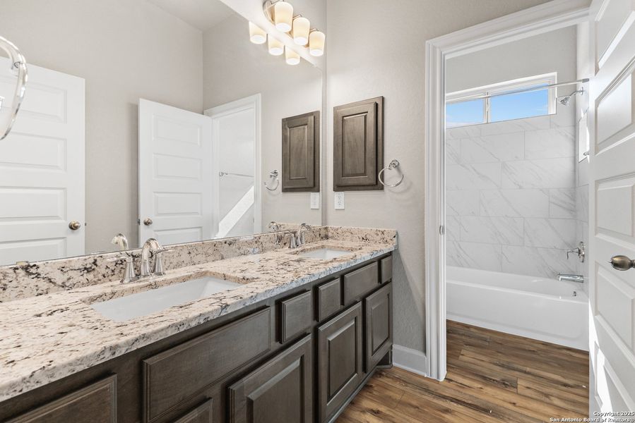 Furnished interior view inside a new home in Pradera Ridge, Floresville (Image 12). Furnished interior view inside a new home in Pradera Ridge, Floresville (Image 12).