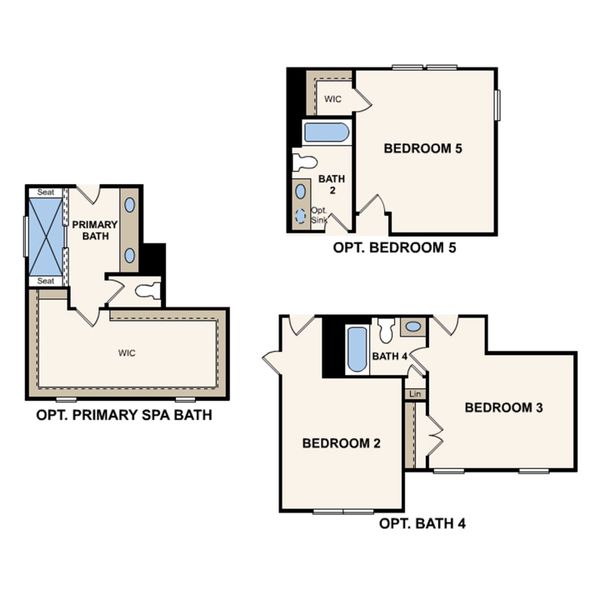 2D floor plan layout for the Hibiscus by Century Communities in The Oaks, Mount Juliet, TN (Image 5).