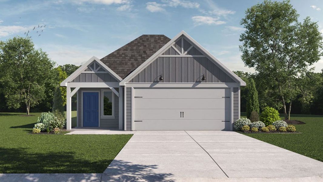 Representative exterior photo of a completed home built from the Brooke by D.R. Horton in Cornerstone, Rockdale, TX (Image 1). Representative exterior photo of a completed home built from the Brooke by D.R. Horton in Cornerstone, Rockdale, TX (Image 1).