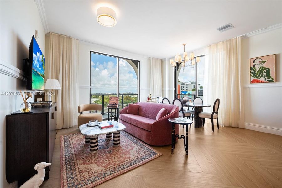 Furnished interior view inside a new home in , Miami (Image 5).