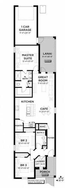 2D floor plan layout for the Sangria by Casa Fresca Homes in Pasadena Ridge, Dade City, FL (Image 5). 2D floor plan layout for the Sangria by Casa Fresca Homes in Pasadena Ridge, Dade City, FL (Image 5).