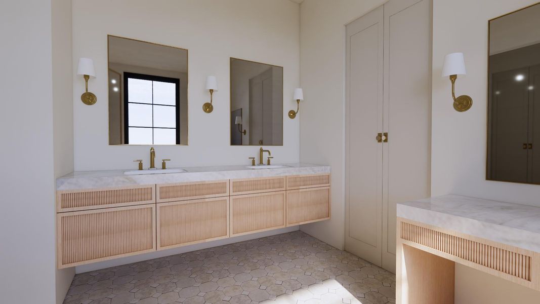 Primary bath rendering Primary bath rendering