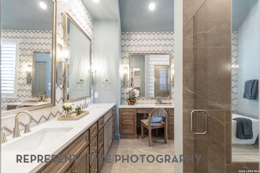 Furnished interior view inside a new home in Briggs Ranch, San Antonio (Image 17).