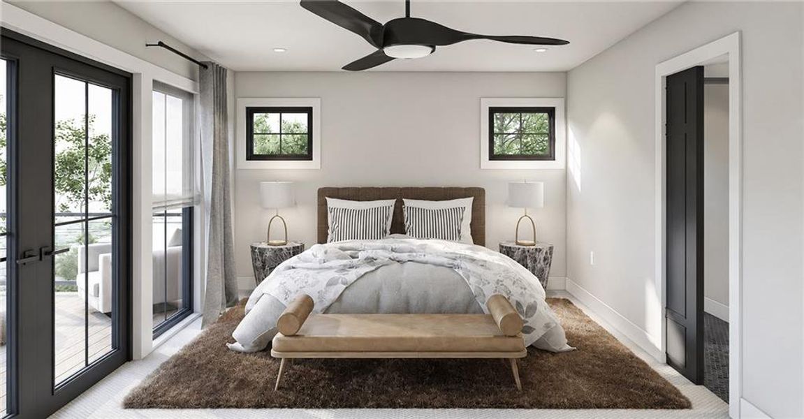 Furnished interior view inside a new home in , Atlanta (Image 6).