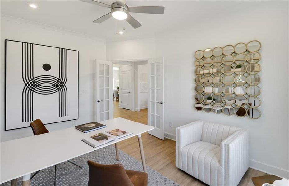 Furnished interior view inside a new home in Riversprings, Dacula (Image 13).