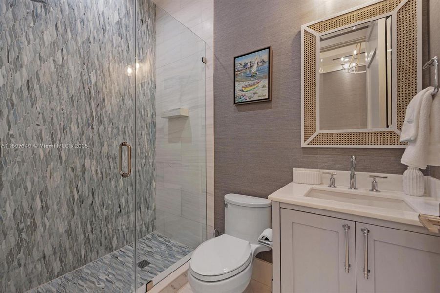 Furnished interior view inside a new home in , Key Largo (Image 24).