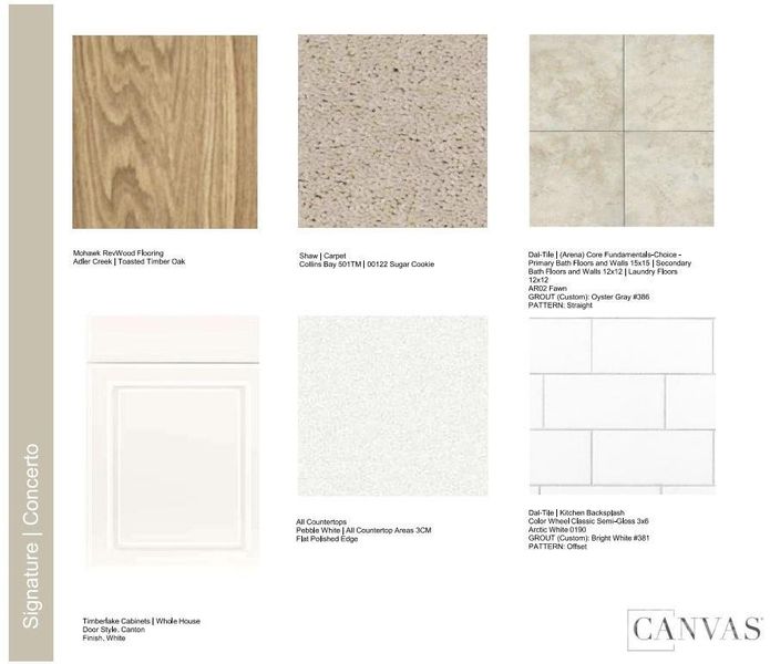 Design Selections. Home is currently under construction, selections subject to change.