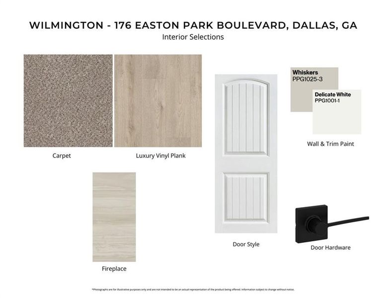 Sample of building materials used in homes in Easton Park, Dallas (Image 5).