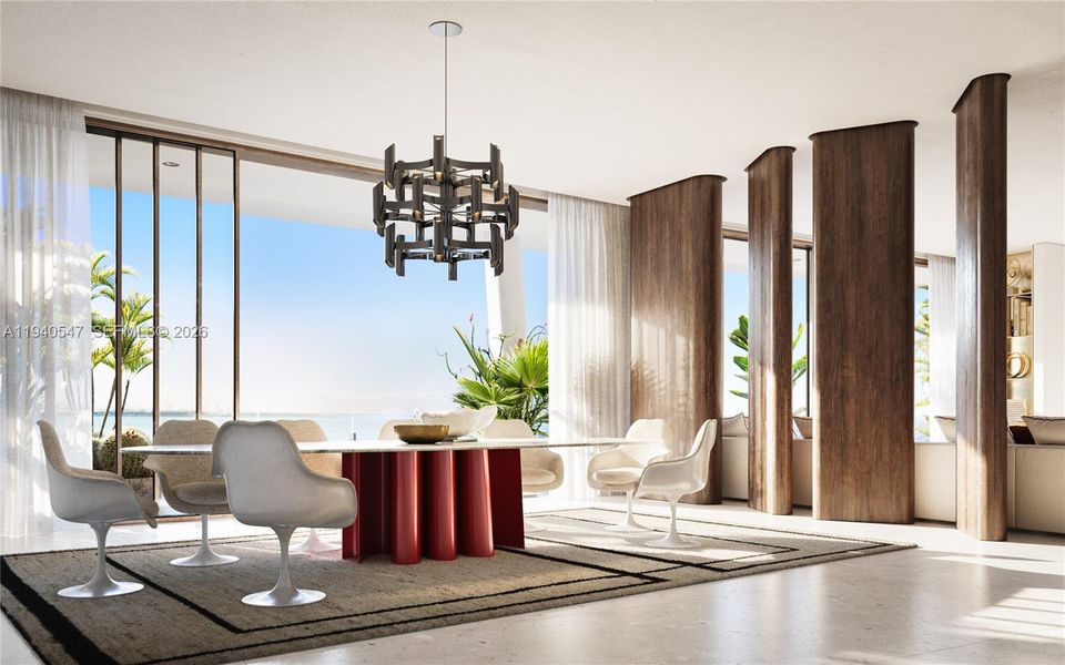 Furnished interior view inside a new home in , Miami (Image 7).