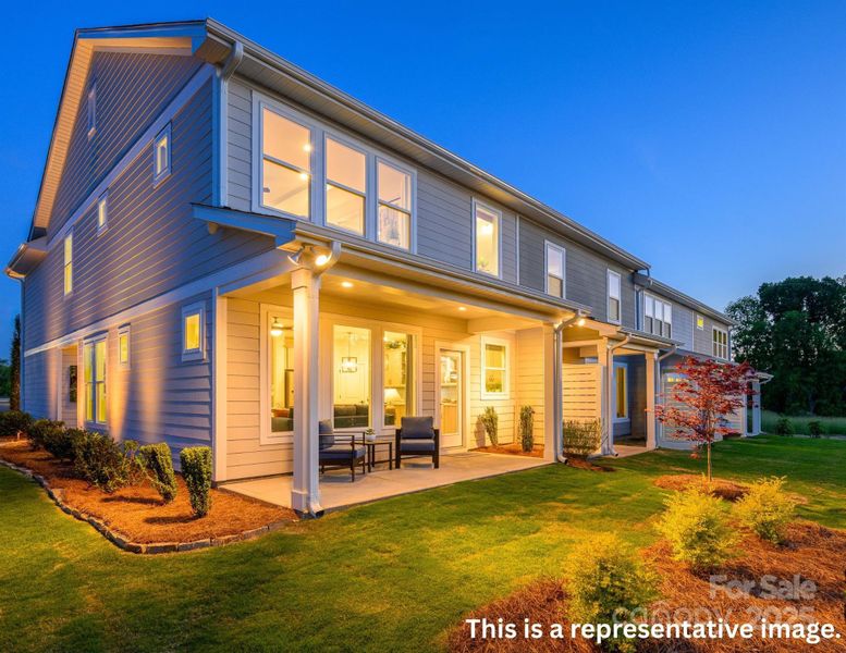 Front exterior of a new home in Westview Towns, Waxhaw, NC, highlighting curb appeal (Image 2).