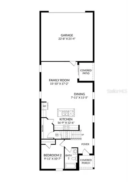 2D floor plan layout of this home in Brack Ranch, St. Cloud, FL (Image 6).
