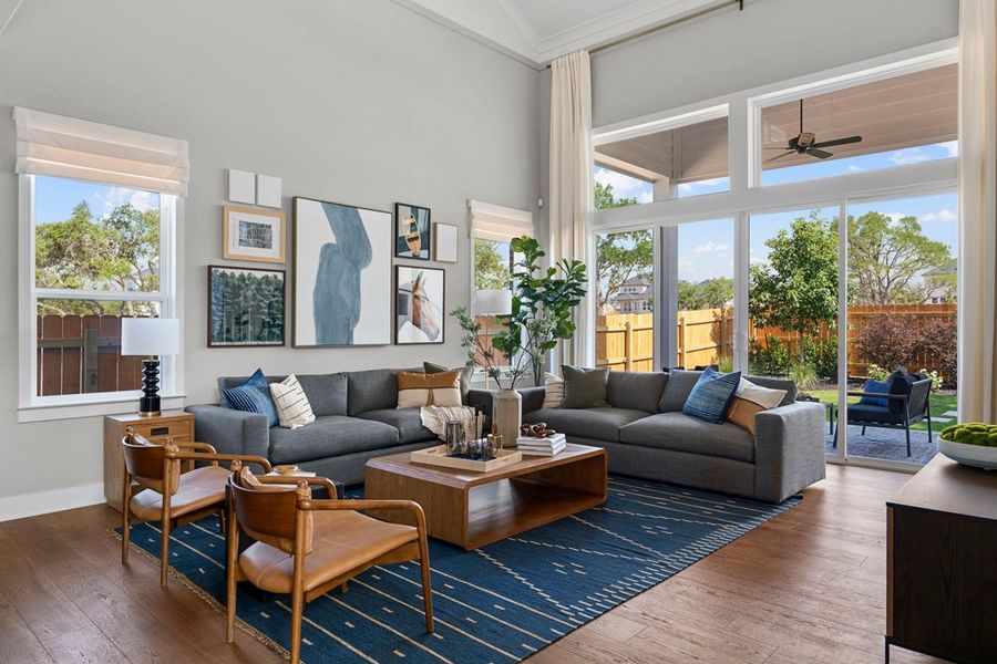Furnished interior view inside a new home in Arbor Collection at Heritage, Dripping Springs (Image 15). Furnished interior view inside a new home in Arbor Collection at Heritage, Dripping Springs (Image 15).