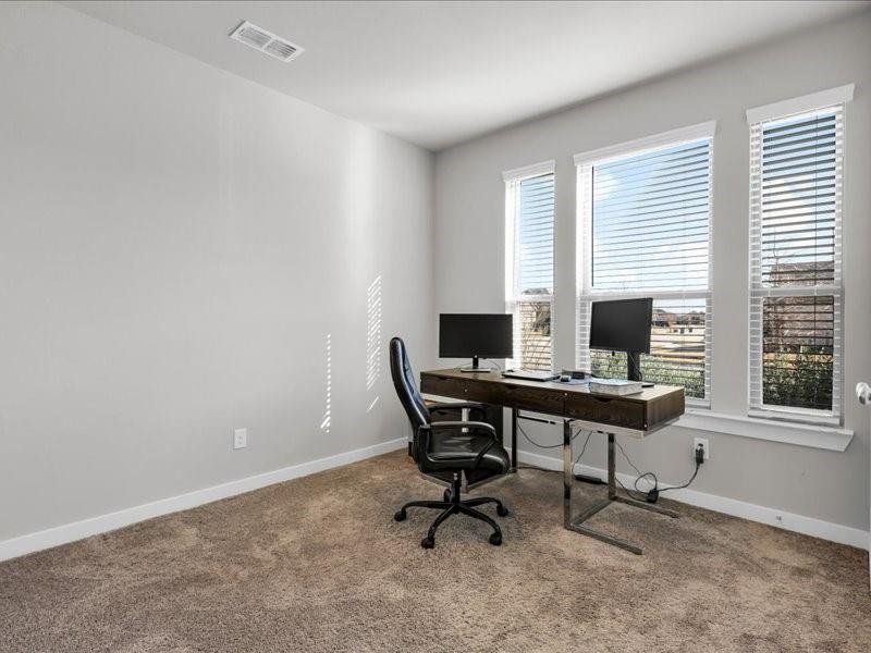 View of carpeted office space