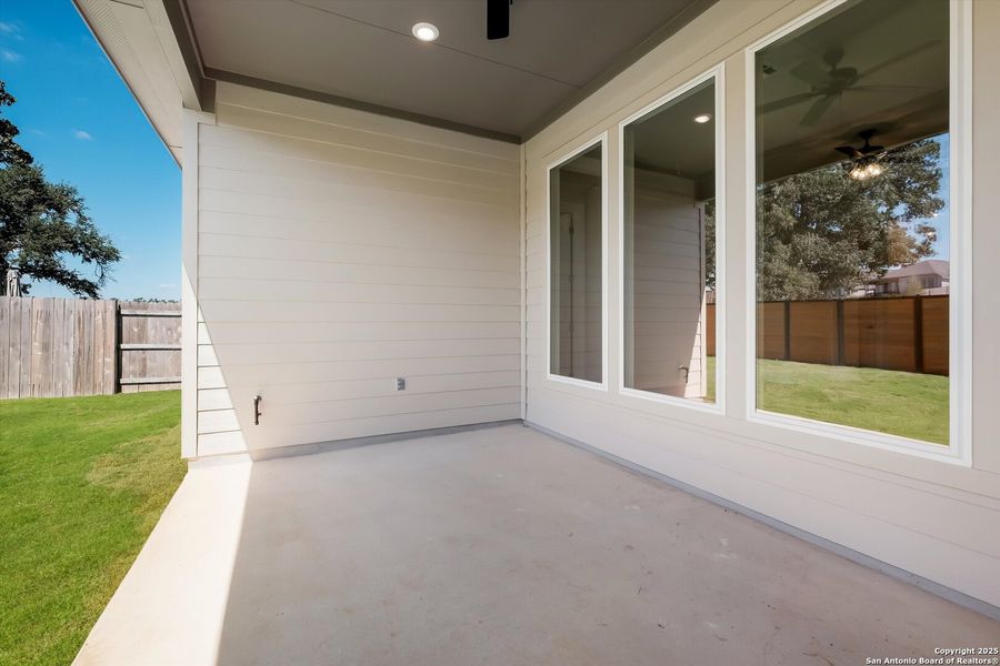 Exterior details and patio area of a home in Meyer Ranch, New Braunfels (Image 2). Exterior details and patio area of a home in Meyer Ranch, New Braunfels (Image 2).