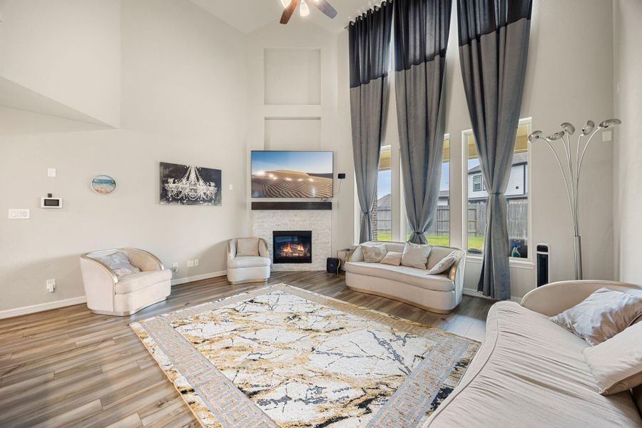 Furnished interior view inside a new home in Sunterra 60ft, Katy (Image 6).