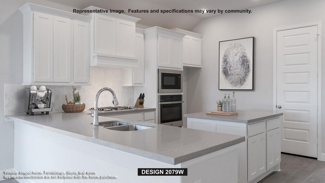 Furnished interior view inside a new home in Lariat 45', Liberty Hill (Image 3).