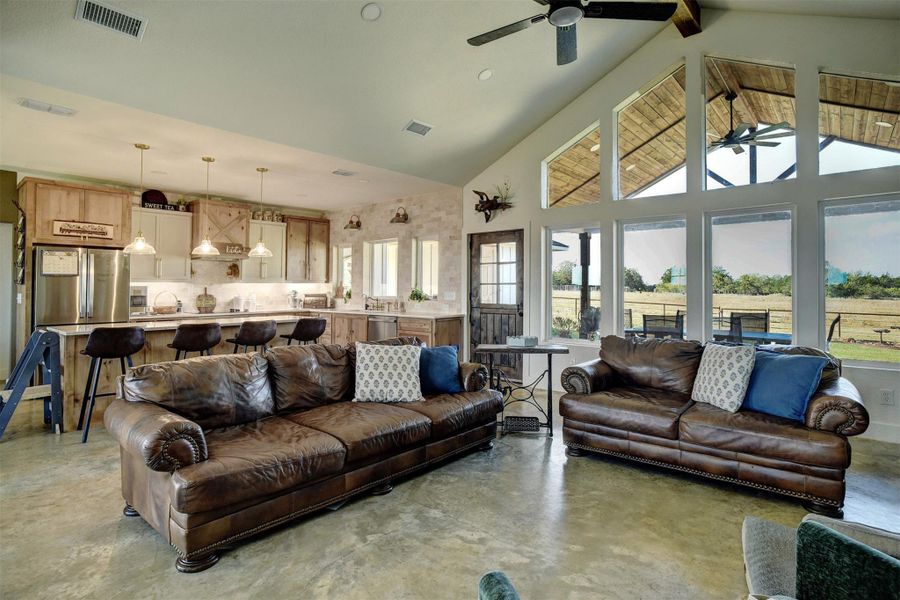 Open concept floor plan.