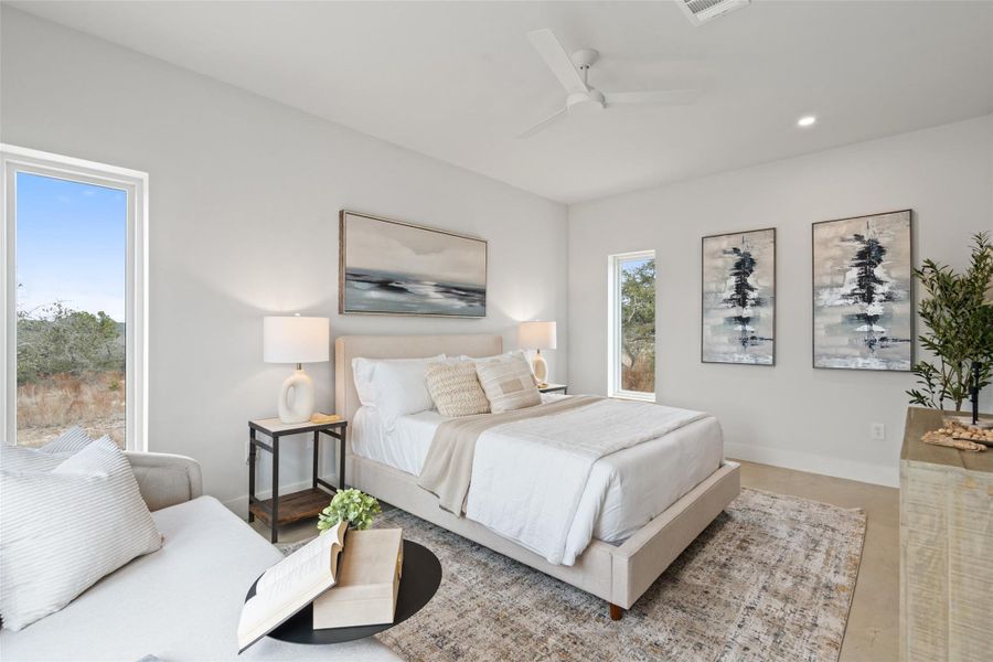 Furnished interior view inside a new home in , Wimberley (Image 31).