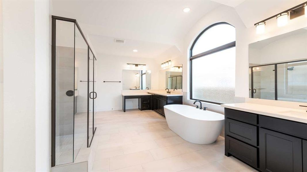 Furnished interior view inside a new home in Trinity Falls 60', McKinney (Image 11). Furnished interior view inside a new home in Trinity Falls 60', McKinney (Image 11).