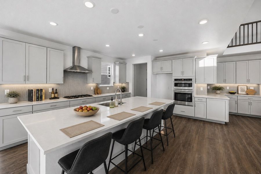 Furnished interior view inside a new home in Trailstone, Arvada (Image 7).