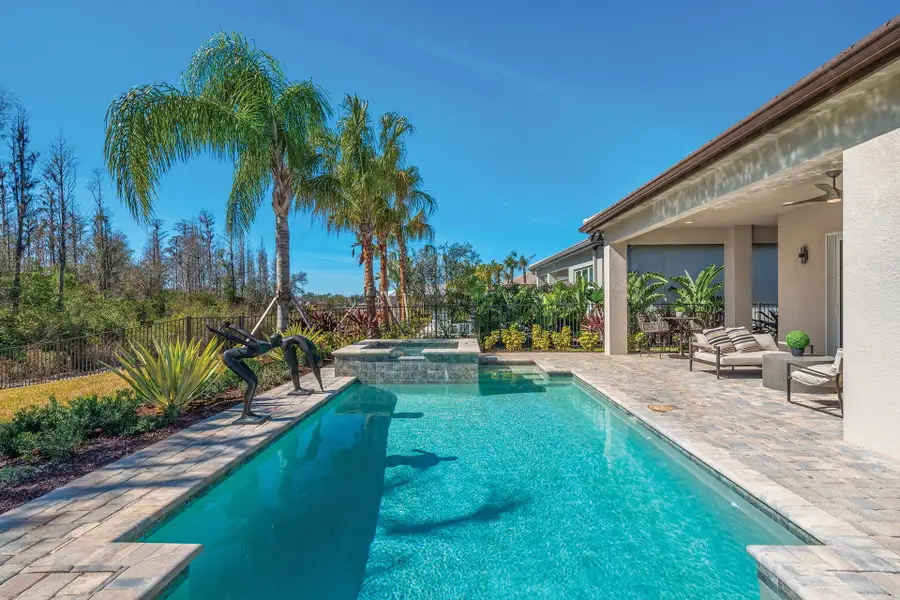 Representative exterior details of a home built from the Claudia by GL Homes in Valencia Ridge (55+), Wesley Chapel (Image 3).