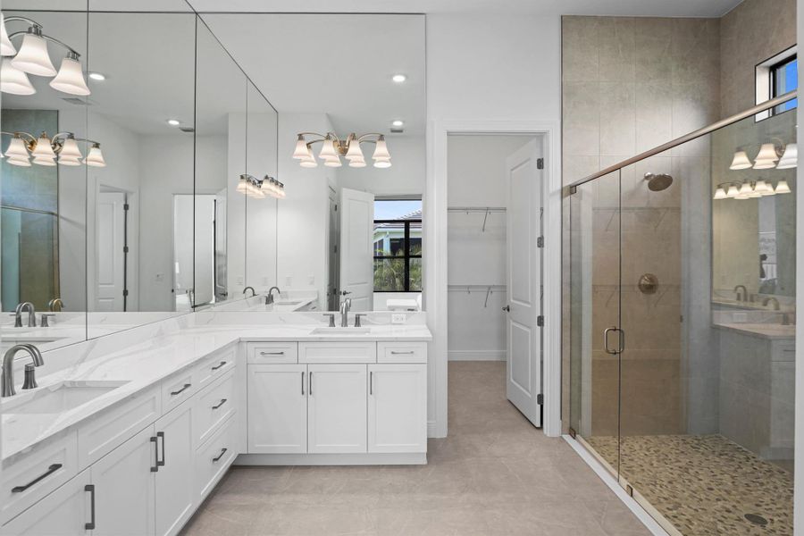 Furnished interior view inside a new home in Cresswind Palm Beach at Westlake, The Acreage (Image 39).