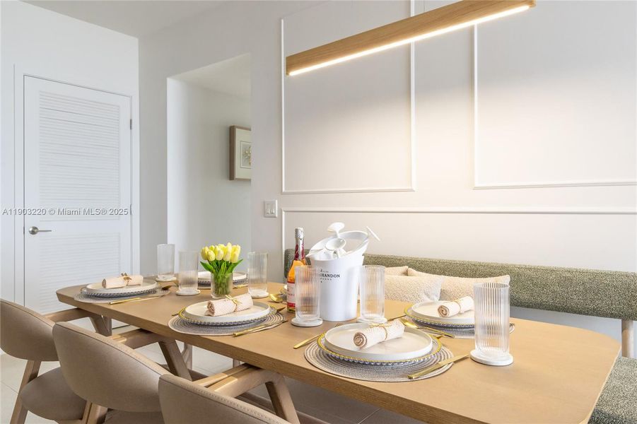 Furnished interior view inside a new home in , Miami (Image 30).