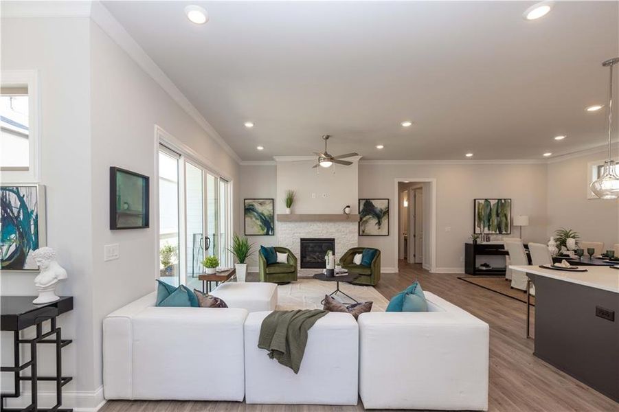 Furnished interior view inside a new home in Promenade at Sawnee Village, Cumming (Image 37).