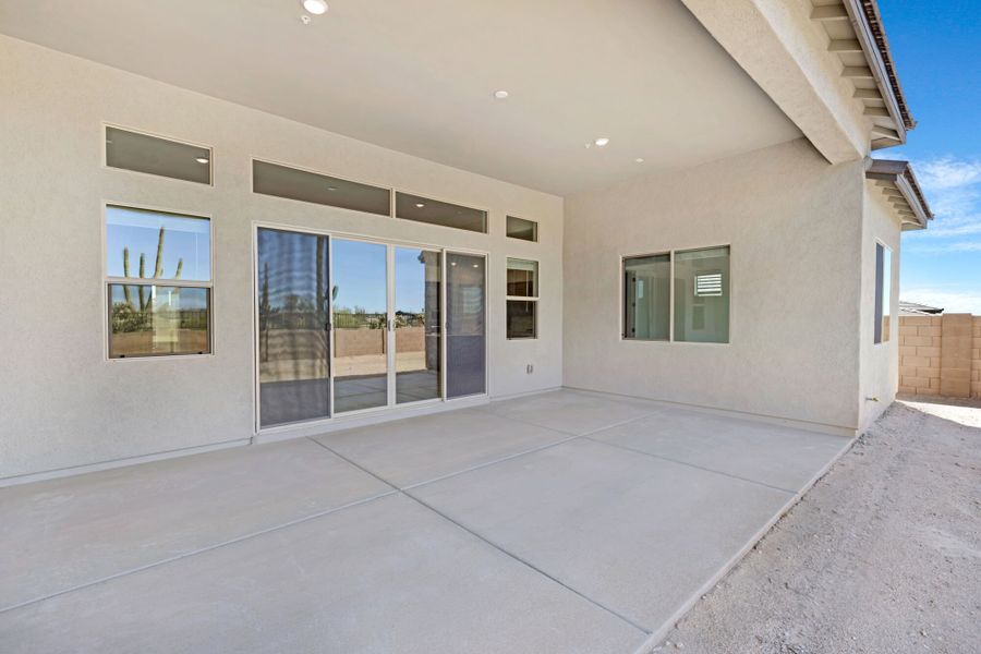 Exterior details and patio area of a home in Saguaro Reserve II, Marana (Image 2).