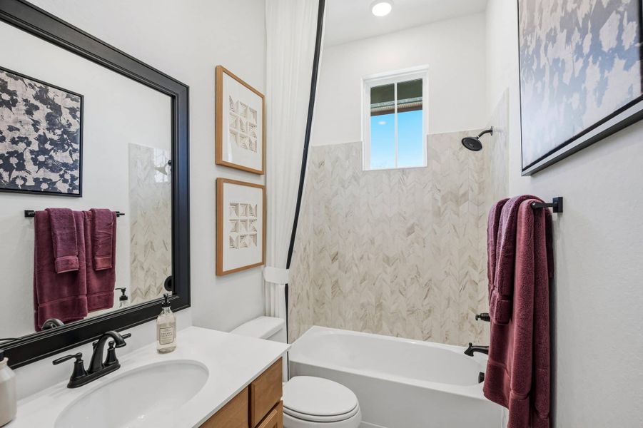 Furnished interior view inside a new home in Prominence, San Antonio (Image 11).