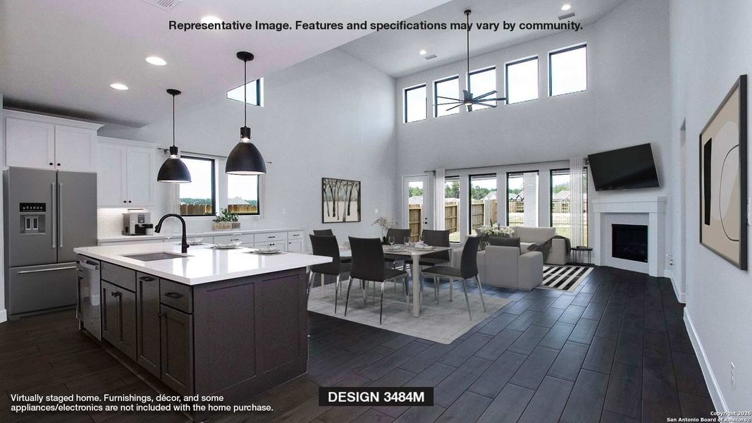 Furnished interior view inside a new home in Hidden Canyon 55', San Antonio (Image 4).