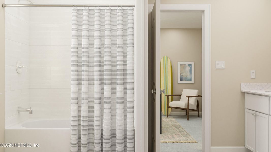 Furnished interior view inside a new home in Avalon Woods, Jacksonville (Image 13).