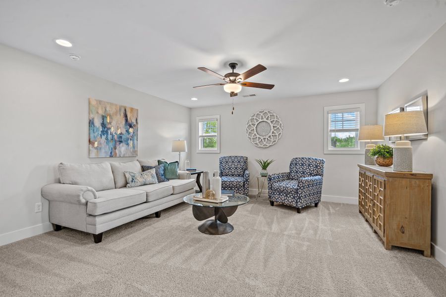 Representative furnished interior of a home built from the Brantley II by Great Southern Homes in Collins Cove, Chapin (Image 19).