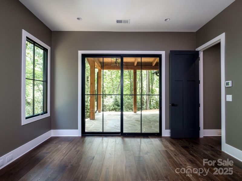 Primary suite with covered patio